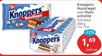 Budni Knoppers Nussriegel oder Nuss- schnitte Angebot