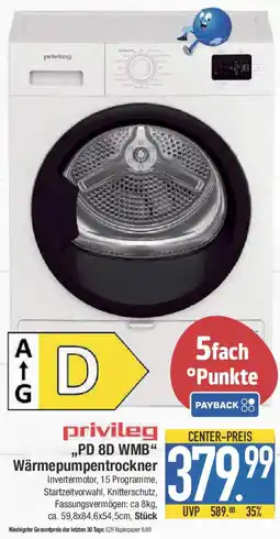 E-Center privileg ,,PD 8D WMB Wärmepumpentrockner Angebot