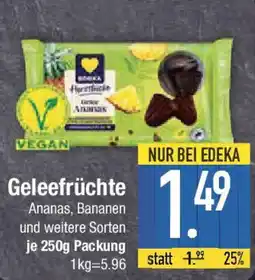 E-Center Geleefrüchte Ananas, Bananen Angebot