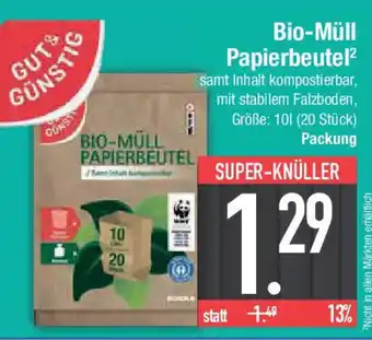 E-Center GUT&GÜNSTIG Bio-Müll Papierbeutel Angebot