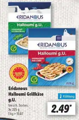 Lidl Eridanous Halloumi Grillkäse g.U Angebot