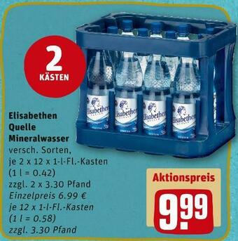 REWE Elisabethen quelle mineralwasser Angebot