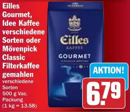 Hit Eilles Gourmet, Idee Kaffee oder Mövenpick Classic Filterkaffee gemahlen Angebot