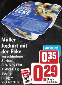 Hit Müller Joghurt mit der Ecke Angebot