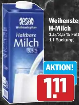 Hit Weihenstephan H-Milch Angebot
