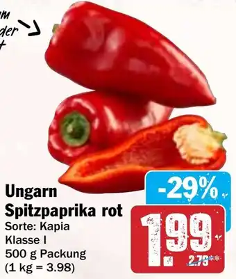 Hit Ungarn Spitzpaprika rot Angebot
