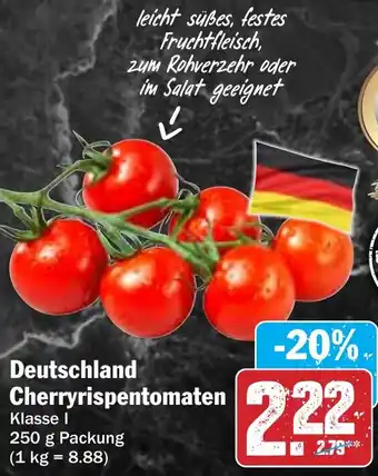 Hit Deutschland Cherryrispentomaten Angebot