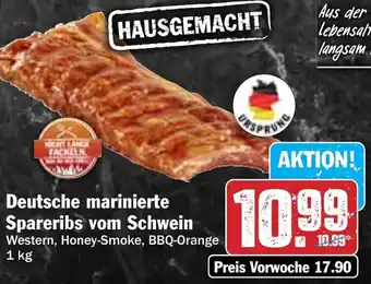Hit Deutsche marinierte Spareribs vom Schwein Angebot