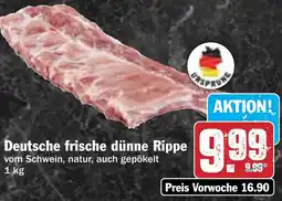 Hit Deutsche frische dünne Rippe Angebot