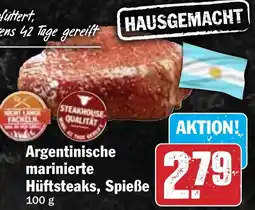 Hit Argentinische marinierte Hüftsteaks, Spieße Angebot
