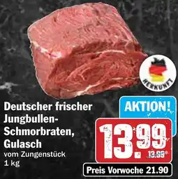 Hit Deutscher frischer Jungbullen Schmorbraten, Gulasch Angebot