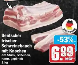 Hit Deutscher frischer Schweinebauch mit Knochen Angebot
