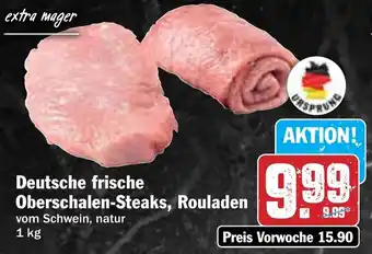Hit Deutsche frische Oberschalen-Steaks, Rouladen Angebot