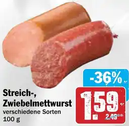 Hit Streich-, Zwiebelmettwurst Angebot