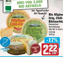 Hit Bio Allgäuer Urig, Chili-, Bärlauchkäse Angebot