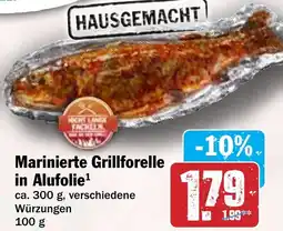 Hit Marinierte Grillforelle in Alufolie Angebot