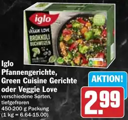 Hit Iglo Pfannengerichte, Green Cuisine Gerichte oder Veggie Love Angebot
