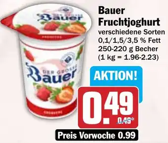 Hit Bauer Fruchtjoghurt Angebot