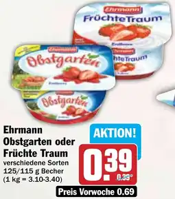 Hit Ehrmann Obstgarten oder Früchte Traum Angebot