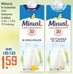 Klaas und Kock MinusL H-Vollmilch oder fettarme H-Milch Angebot