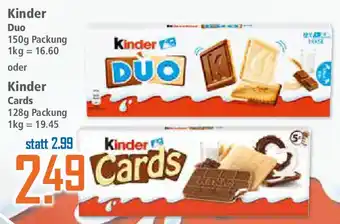 Klaas und Kock Kinder Duo oder Kinder Cards Angebot