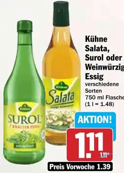 Hit Kühne Salata, Surol oder Weinwürziger Essig Angebot