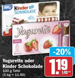 Hit Yogurette oder Kinder Schokolade Angebot