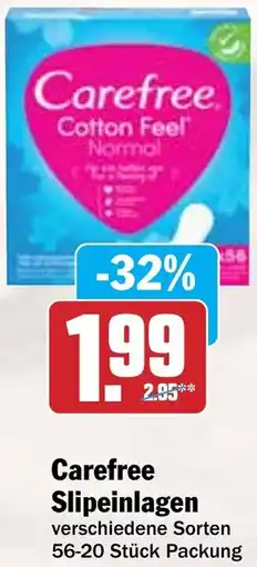 Hit Carefree Slipeinlagen Angebot