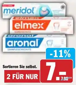 Hit aronal, elmex oder meridol Zahnpasta Angebot