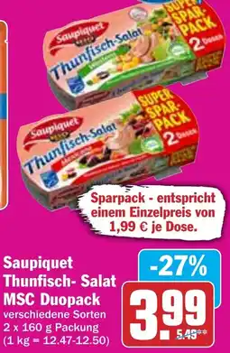 Hit Saupiquet Thunfisch-Salat MSC Duopack Angebot