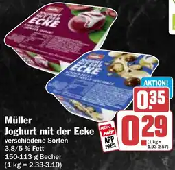Hit Müller Joghurt mit der Ecke Angebot