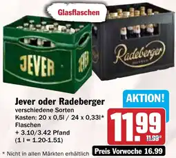Hit Jever oder Radeberger Angebot