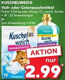 Kaufland KUSCHELWEICH Voll- oder Colorwaschmittel Angebot