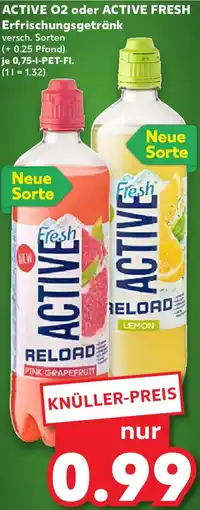 Kaufland ACTIVE O2 oder ACTIVE FRESH Erfrischungsgetränk Angebot