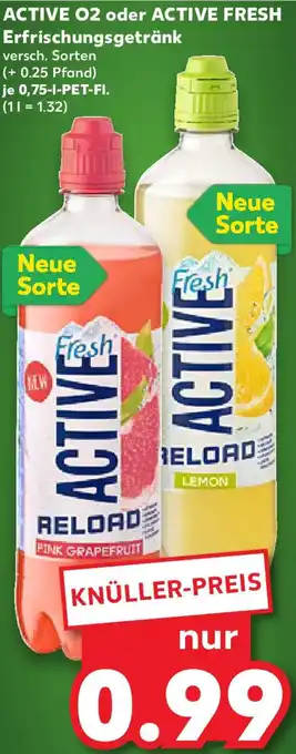 Kaufland ACTIVE O2 oder ACTIVE FRESH Erfrischungsgetränk Angebot