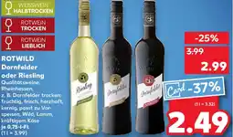 Kaufland ROTWILD Dornfelder oder Riesling Angebot