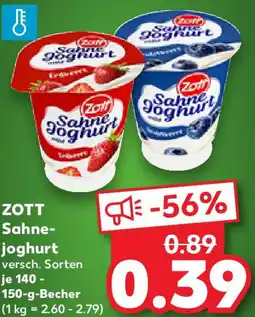 Kaufland ZOTT Sahnejoghurt Angebot