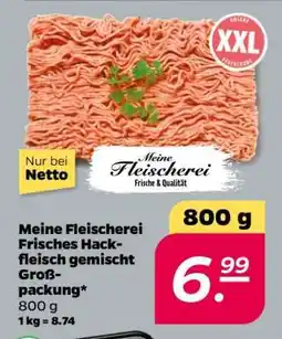 NETTO Meine Fleischerei Frisches Hackfleisch gemischt Großpackung Angebot