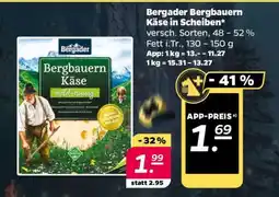 NETTO Bergader Bergbauern Käse in Scheiben Angebot
