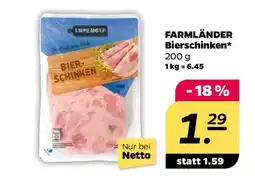 NETTO FARMLÄNDER Bierschinken Angebot