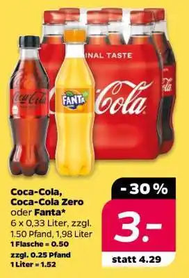 NETTO Coca-Cola, Coca-Cola Zero oder Fanta Angebot