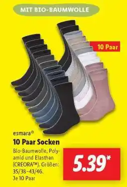 Lidl esmara 10 Paar Socken Angebot