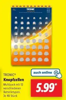 Lidl TRONIC Knopfzellen Angebot
