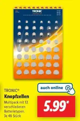 Lidl TRONIC Knopfzellen Angebot