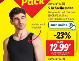 Lidl esmara MEN 5 Achselhemden Angebot