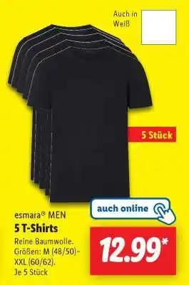 Lidl esmara MEN 5 T-Shirts Angebot