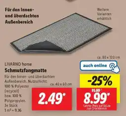Lidl LIVARNO home Schmutzfangmatte Angebot