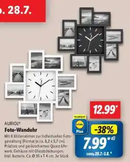 Lidl AURIOL Foto-Wanduhr Angebot