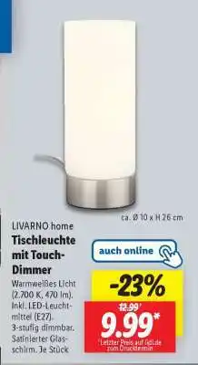 Lidl LIVARNO home Tischleuchte mit Touch-Dimmer Angebot