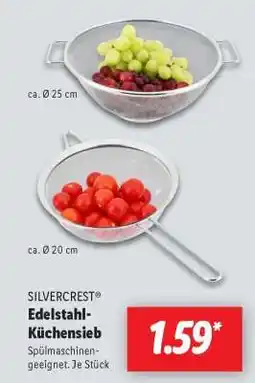 Lidl SILVERCREST Edelstahl-Küchensieb Angebot